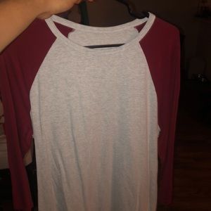 3/4 sleeve baseball tee